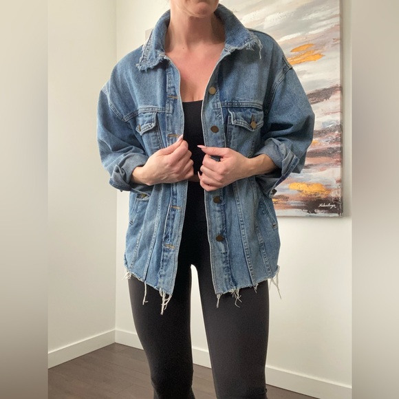 OAK + FORT Oversized Jean Jacket - Picture 1 of 8